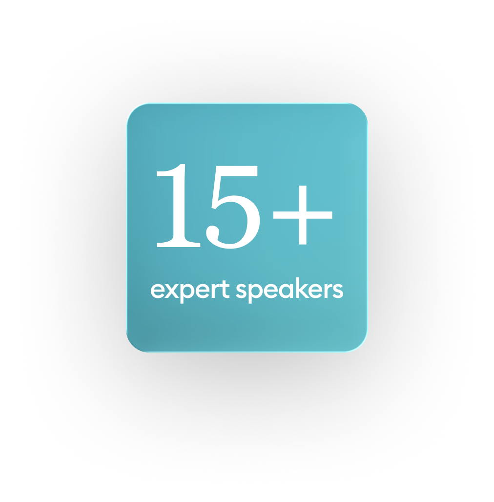 15+ expert speakers