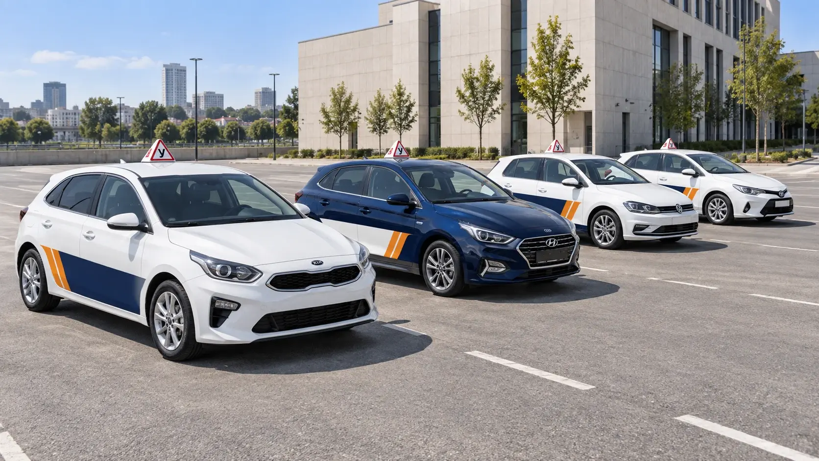 Учебные автомобили с механической и автоматической коробкой передач