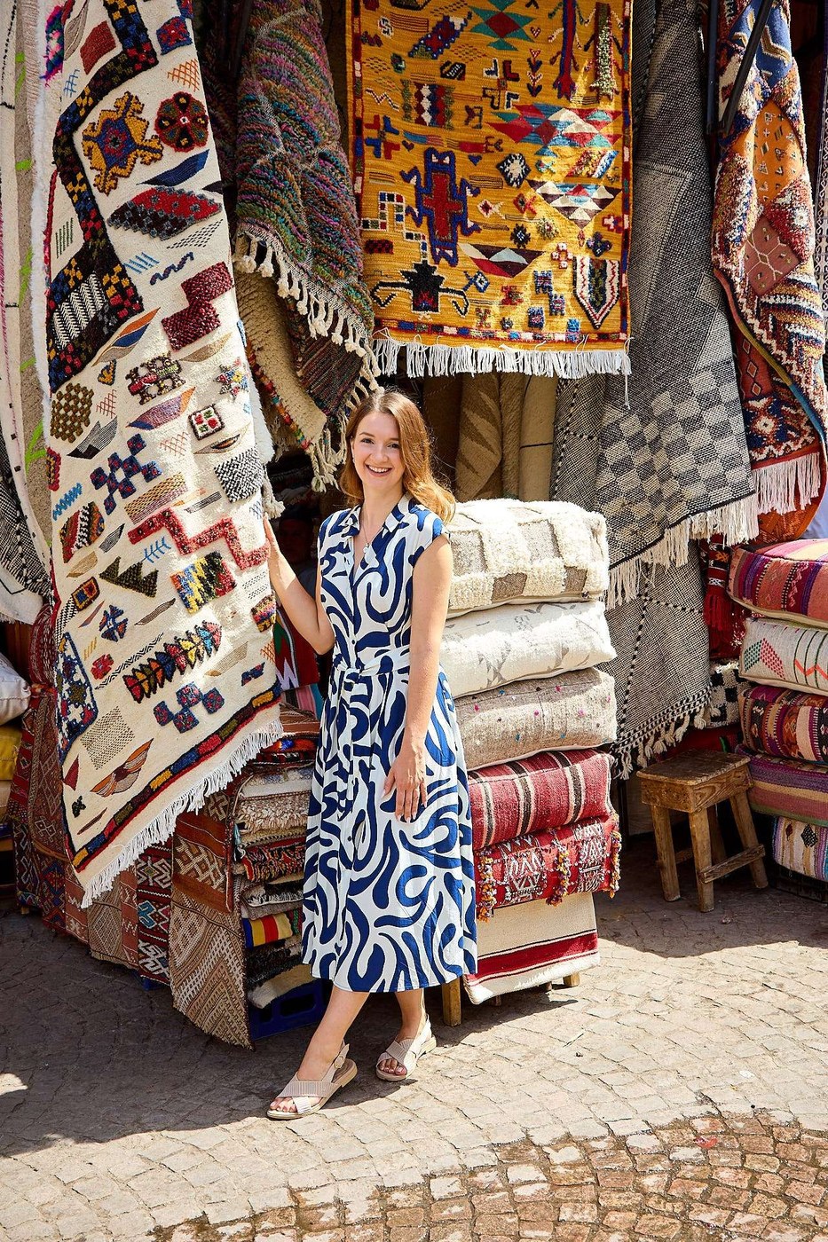 Maria in a Moroccan market