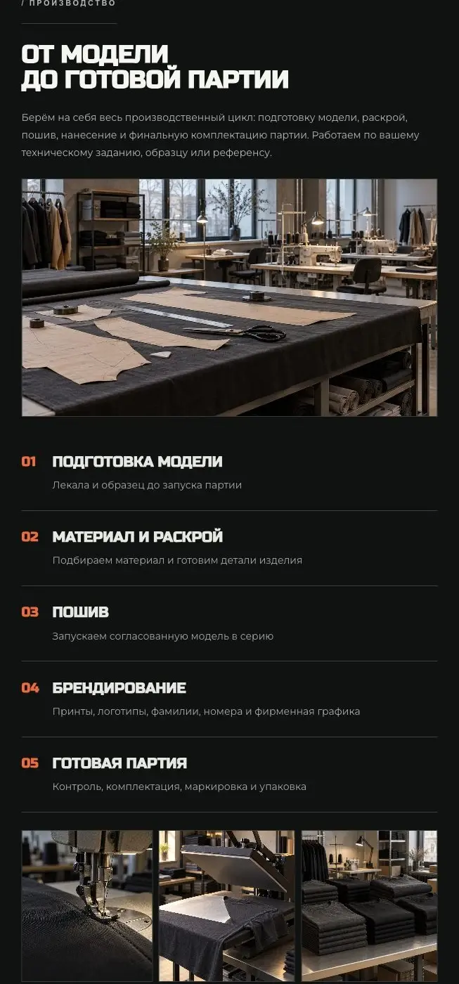 Производство на главной — реальный скриншот holstberry.ru