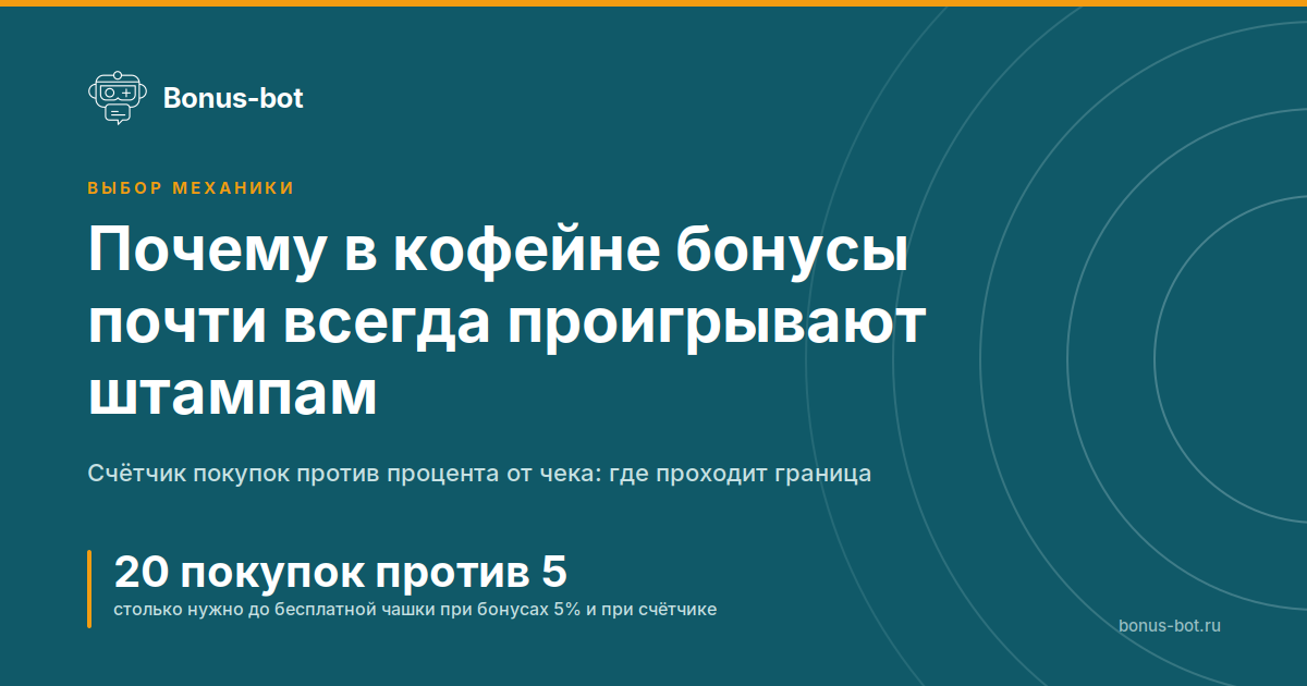 Почему в кофейне бонусы почти всегда проигрывают штампам