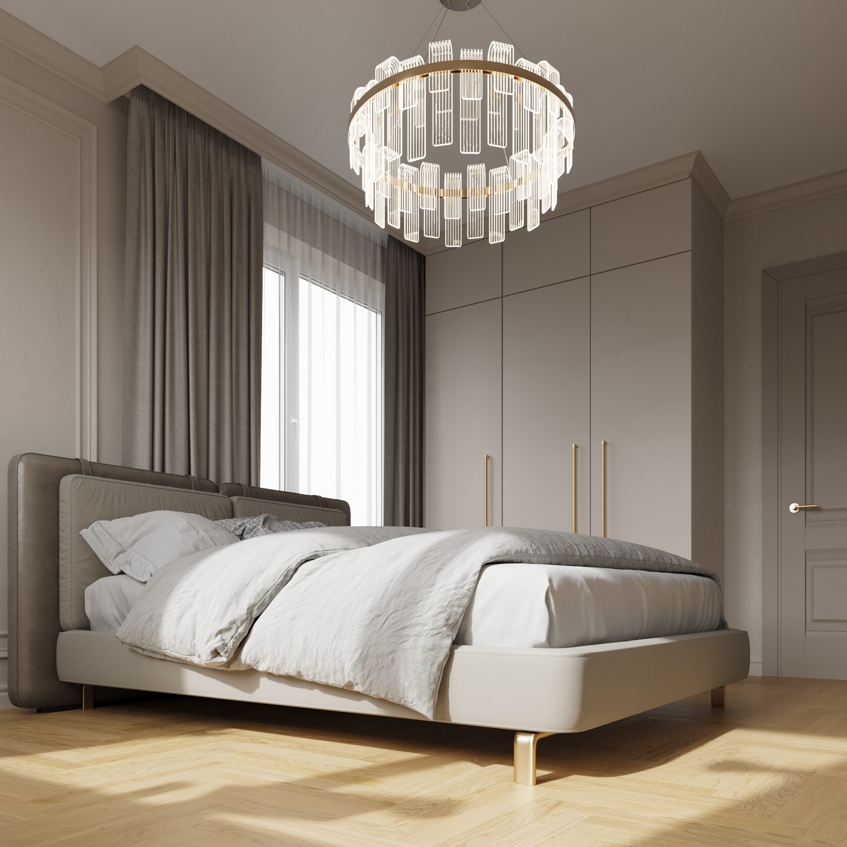 Вторая спальня с встроенными шкафами