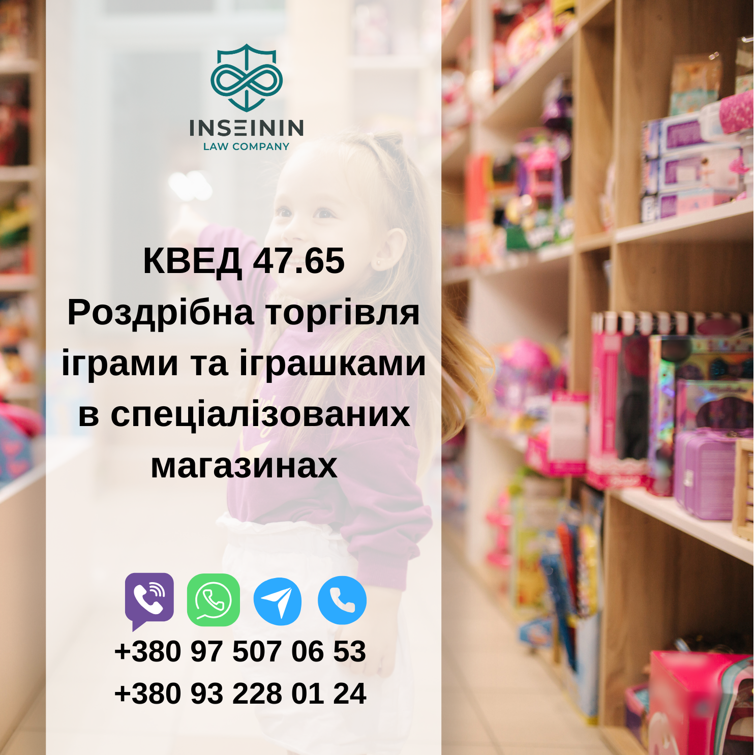КВЕД 47.65 Роздрібна торгівля іграми та іграшками в спеціалізованих магазинах