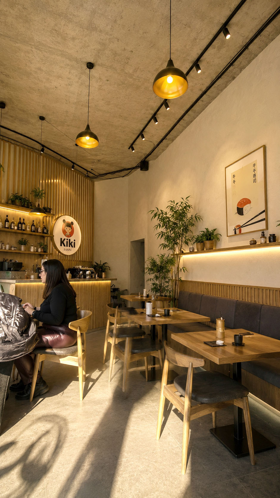 Kiki Sushi restaurant interior welcoming delivery customers