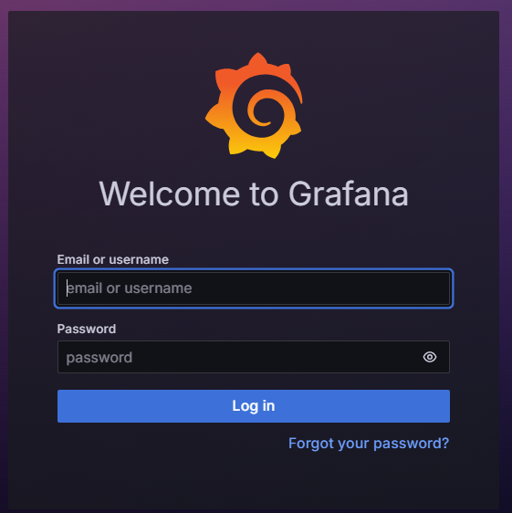 Рисунок 16 — Окно входа в Grafana