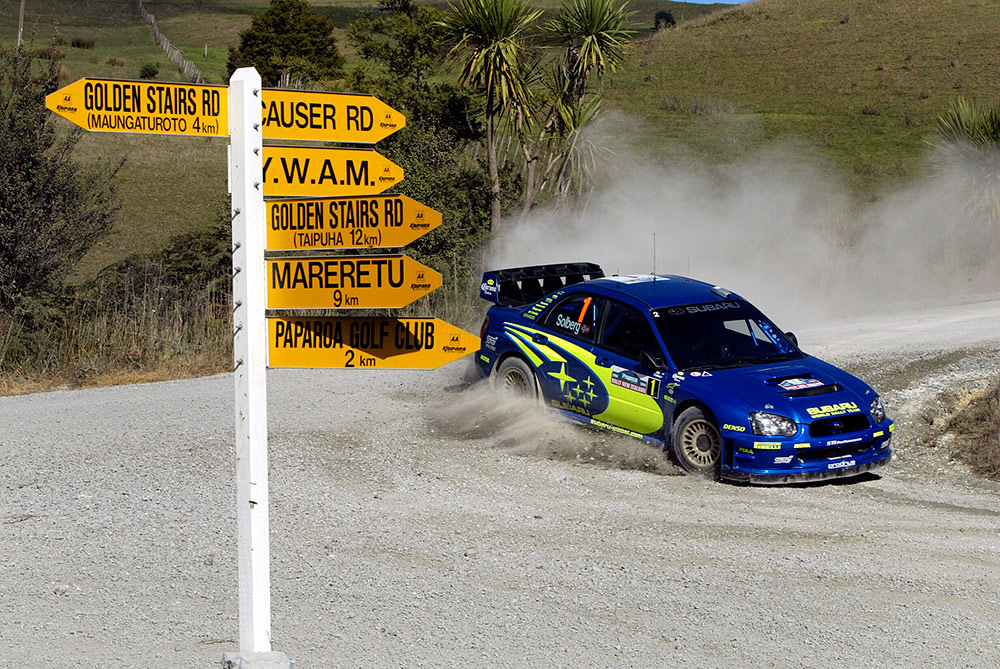 Петтер Сольберг и Фил Миллз, Subaru Impreza S10 WRC '04 (555 WRC), ралли Новая Зеландия 2004