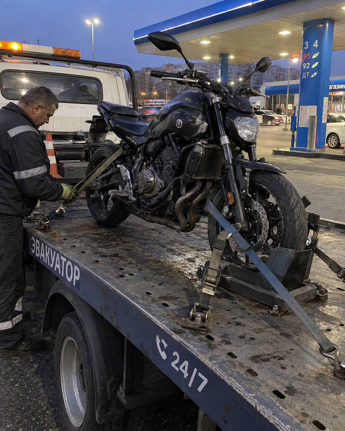 Эвакуация Yamaha MT-07