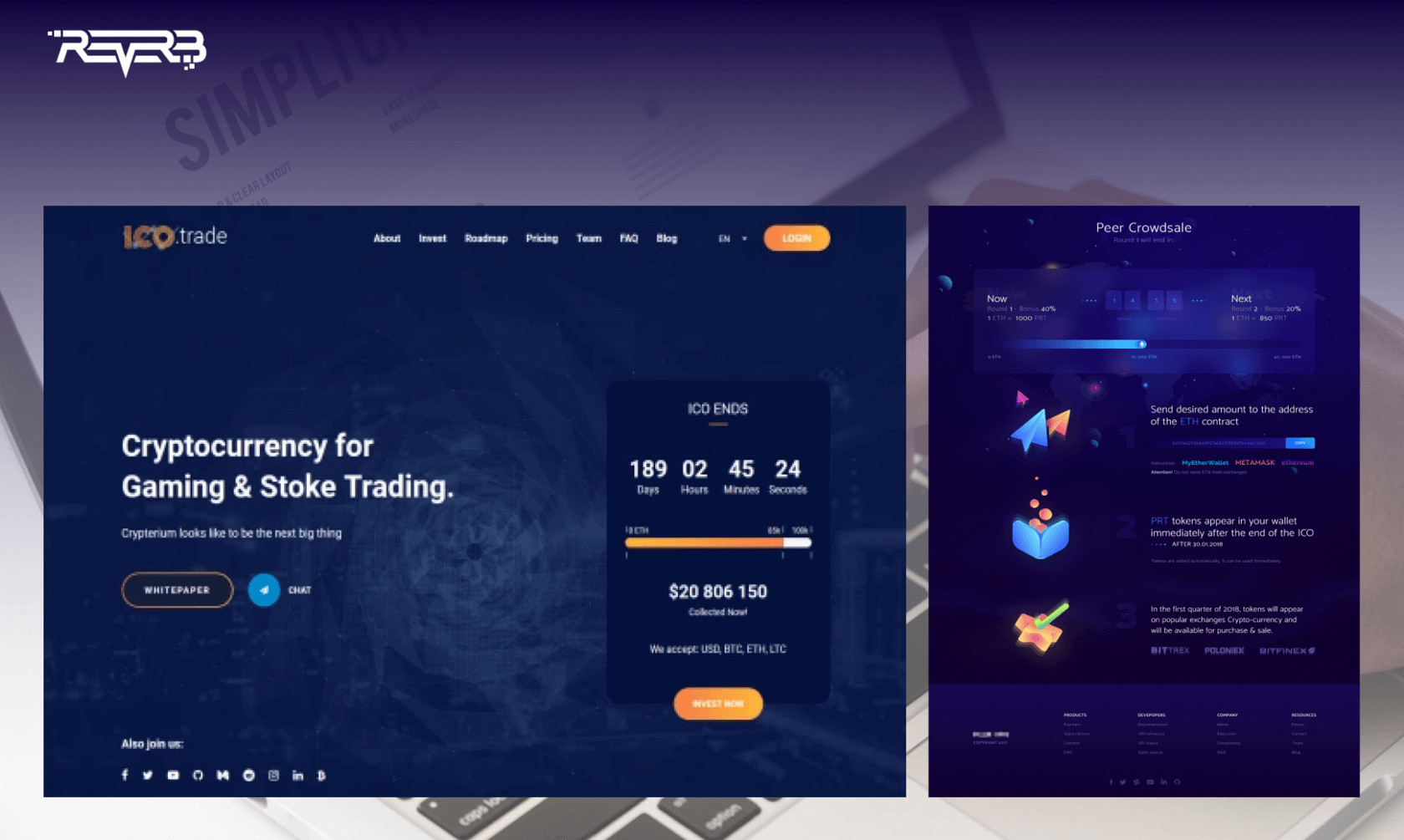 ico crowdsale website example