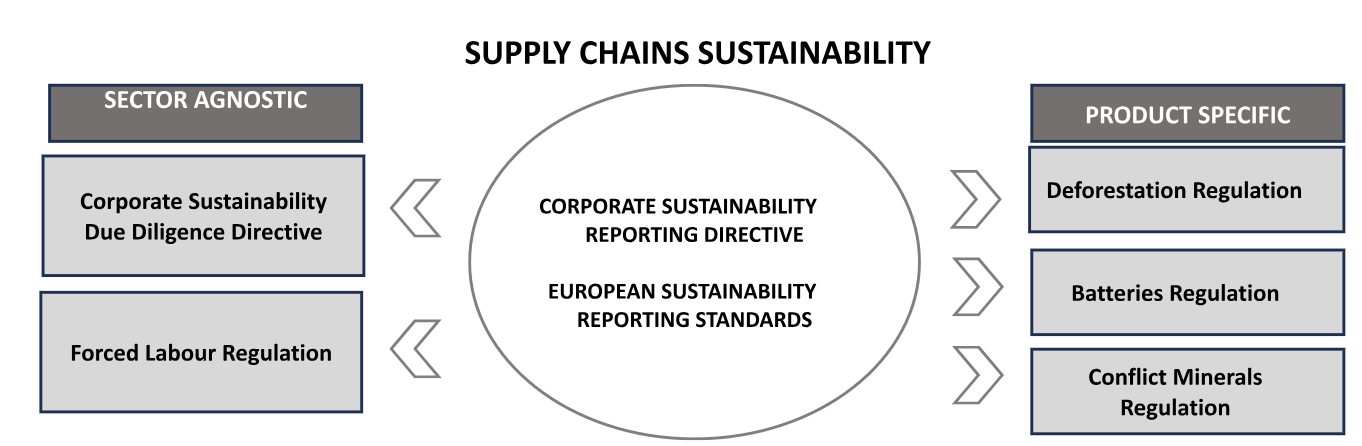 Schema describing the distinction between Sector-Agnostic and Product-Specific legislation.