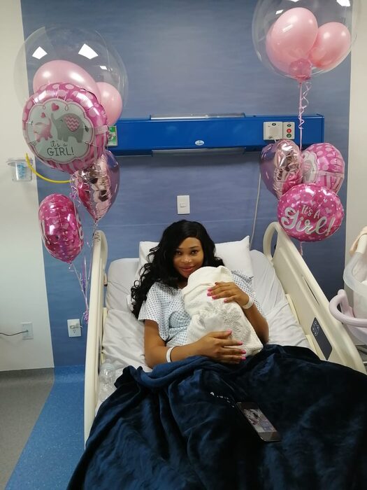Client who gave birth in Mexico with our support