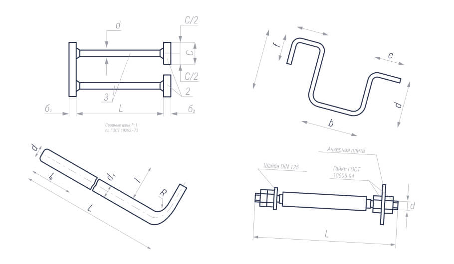 Схемы металлоизделий, векторная графика