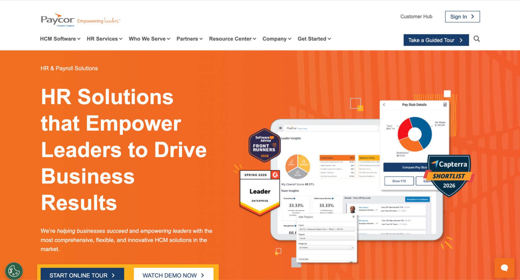 2. Paycor - Best for Small to Midsize Business HR and Payroll Management