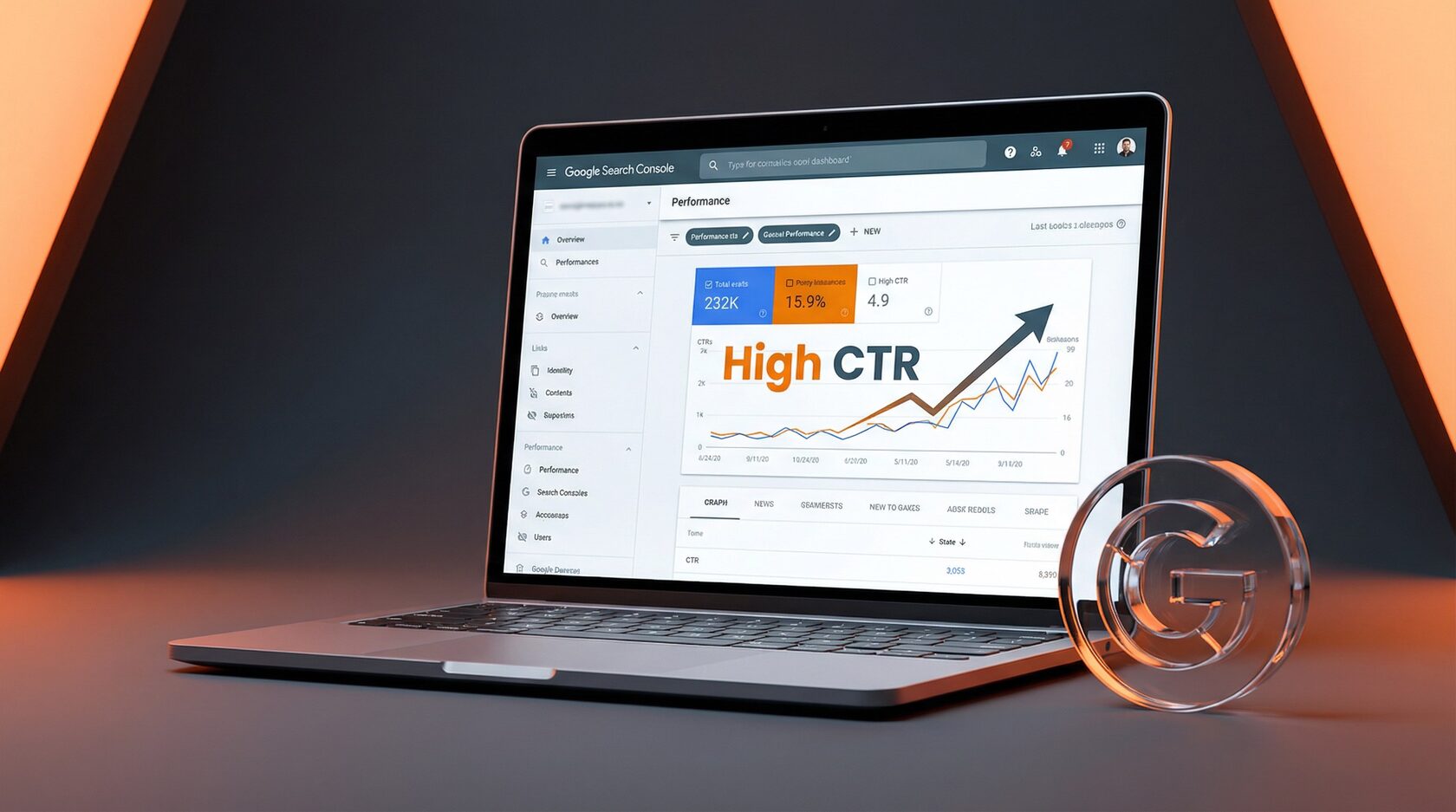 Интерфейс Google Search Console