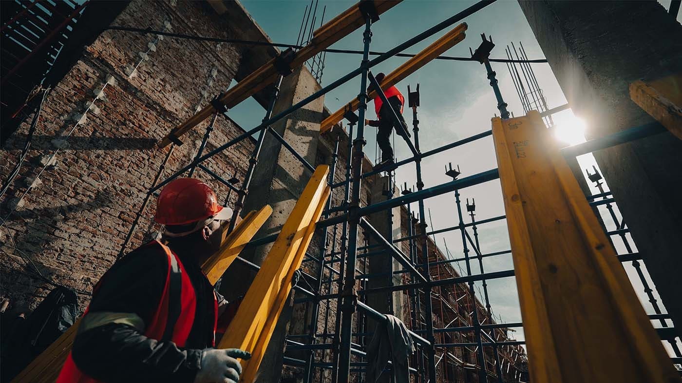 Строительство объекта в Москве - прогресс строительных работ, фотосъемка стройплощадки