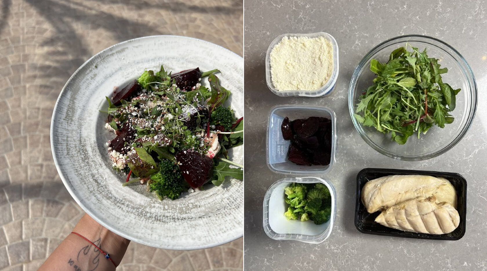 Блюдо: Салат со свеклой и курицей