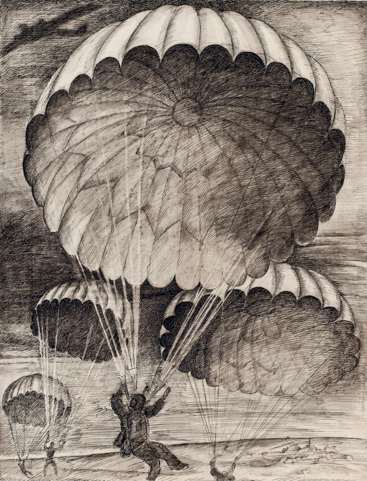 Десант парашютистов. 1938