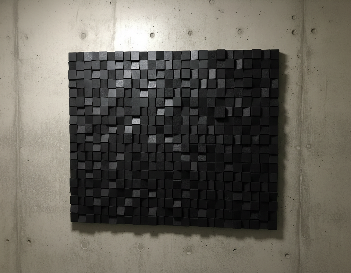 Геометрическое панно из дерева 