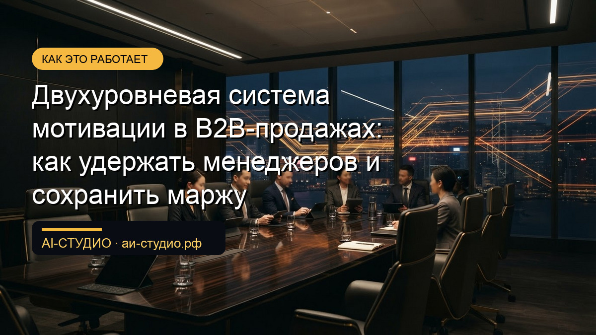 Двухуровневая система мотивации в B2B-продажах: как удержать менеджеров и сохранить маржу