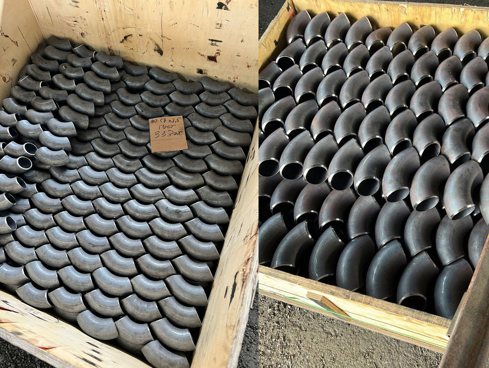 Отгрузка отводов ду 57*3,5мм - 1000 шт. в г. Миасс