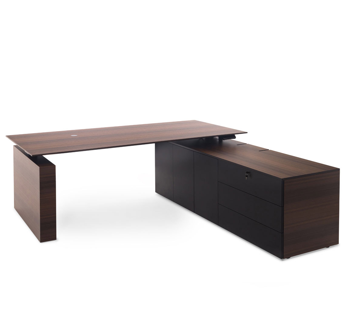 Стол для руководителя Tesla с тумбой DX 110 102 ECL