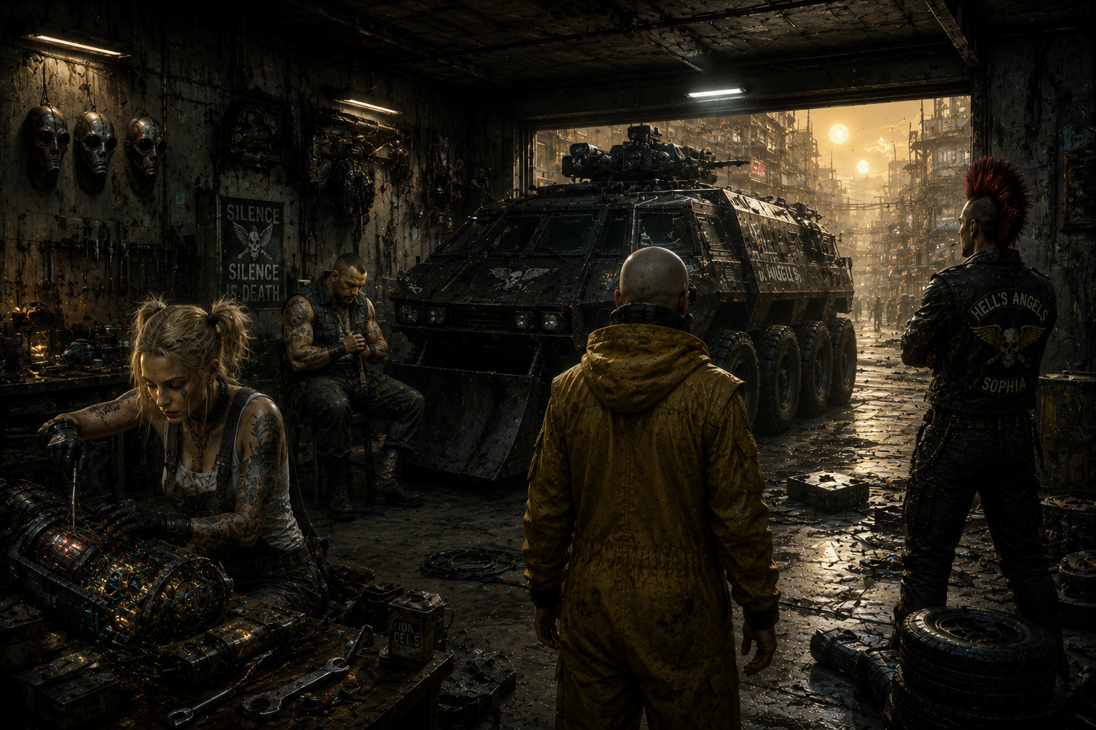 Гараж: Тина, Свэн, Диз и броневик. «Silence is death»