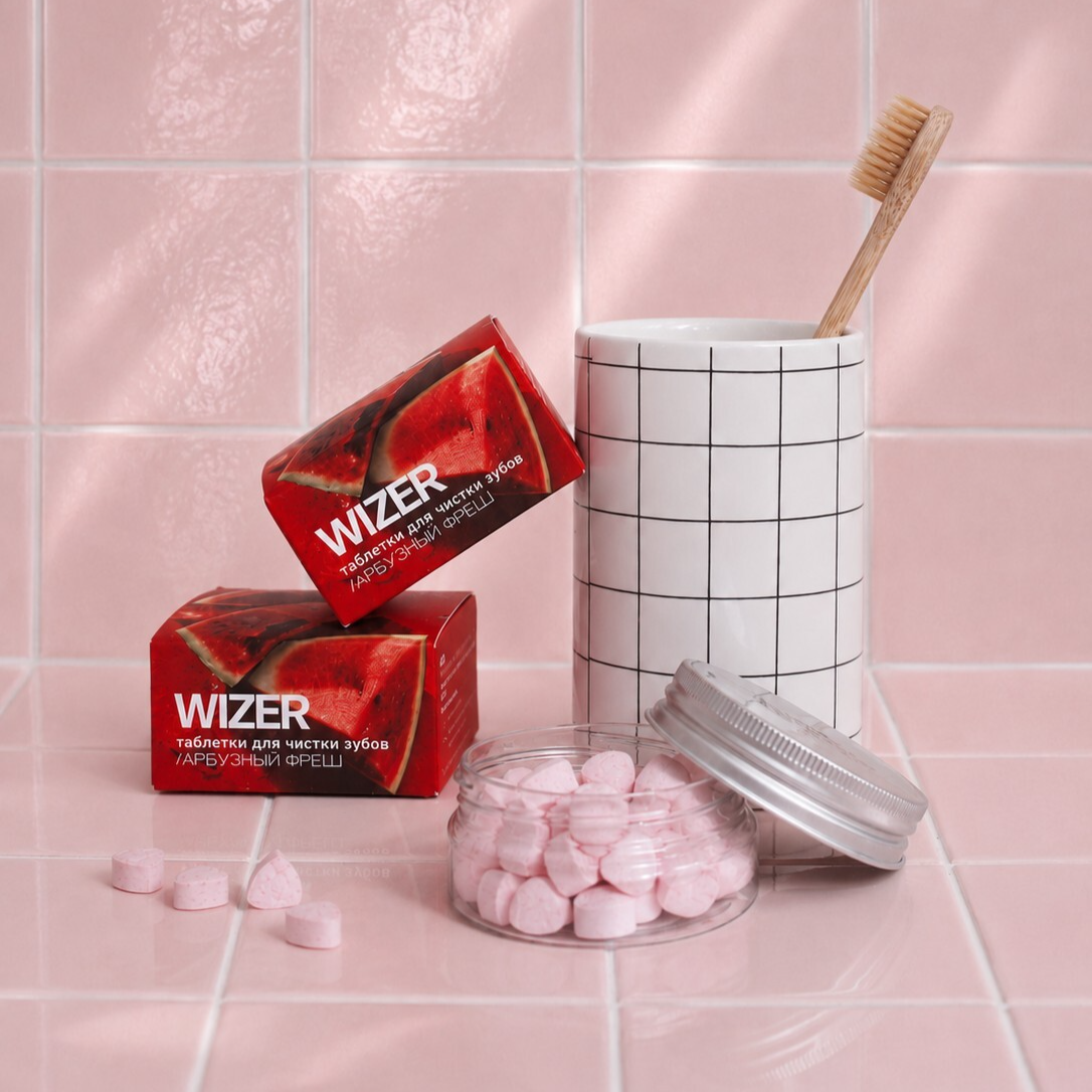 Зубная паста в таблетках Wizer "Арбузный фреш"