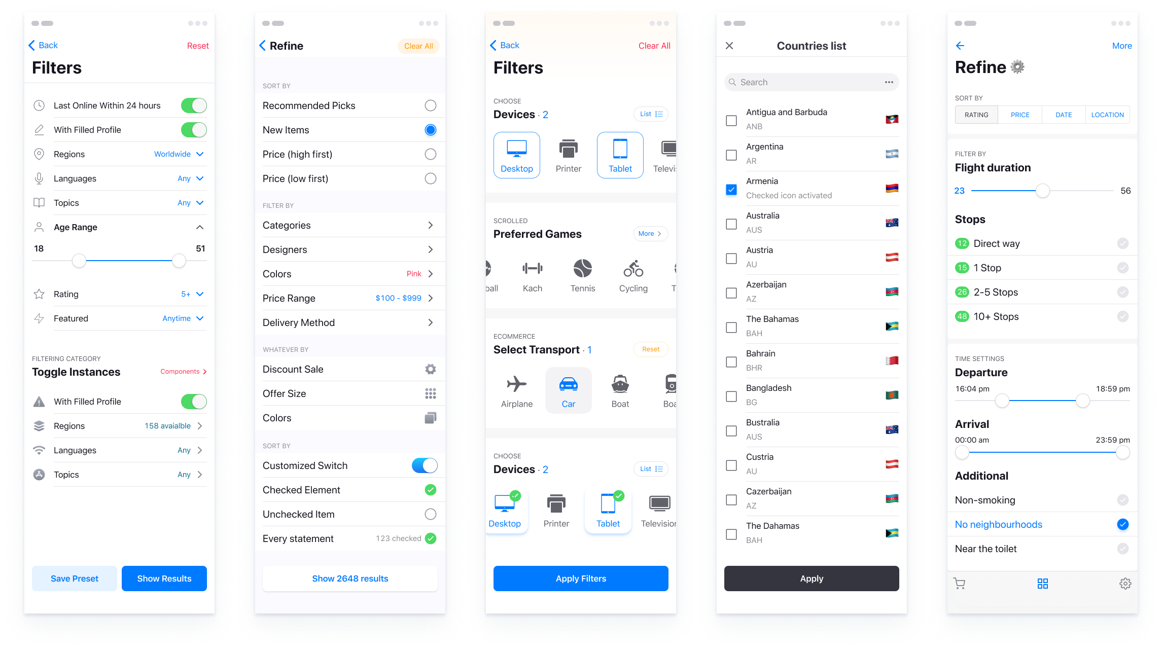 Figma templates for iOS kit