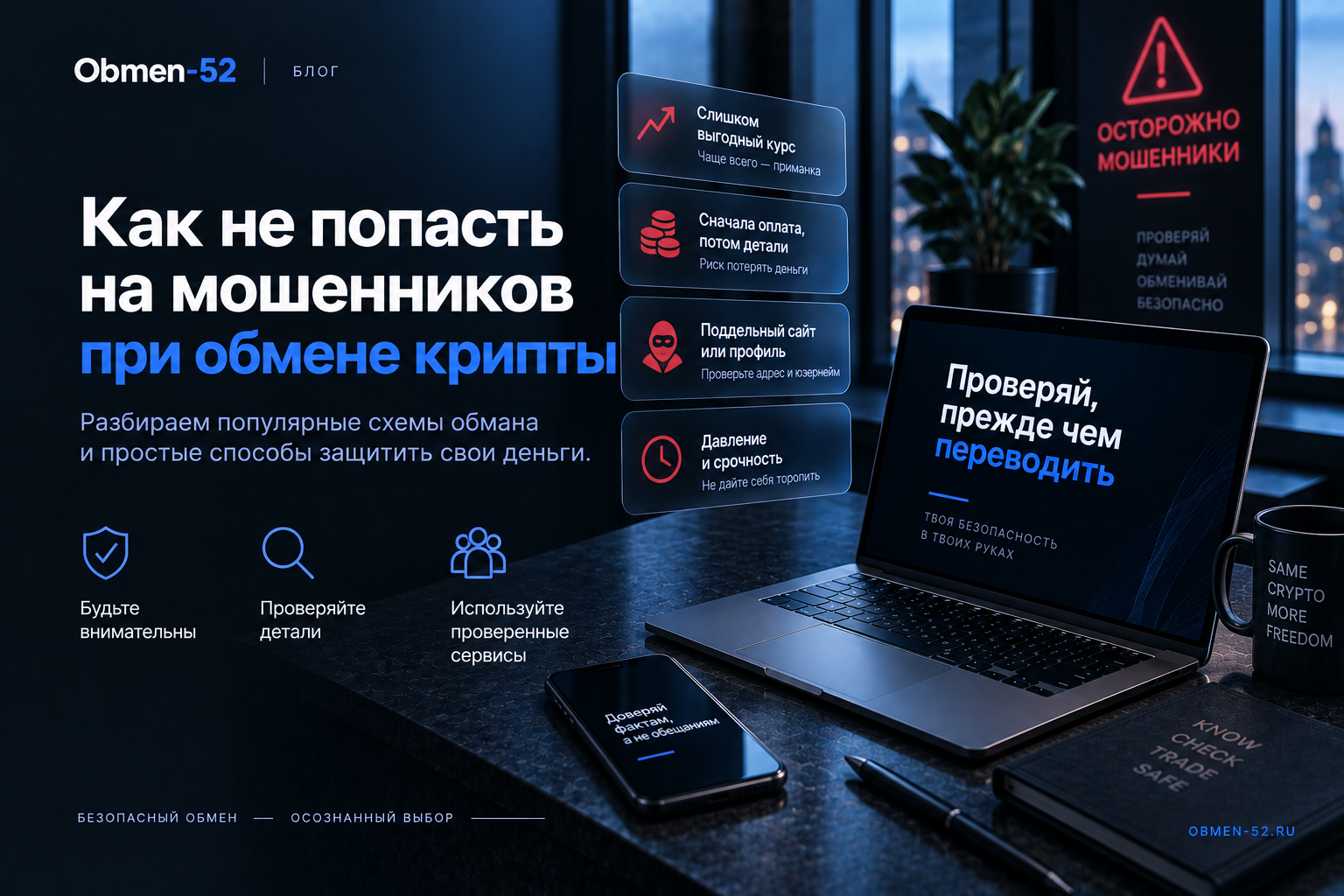 Как не попасть на мошенников при обмене крипты