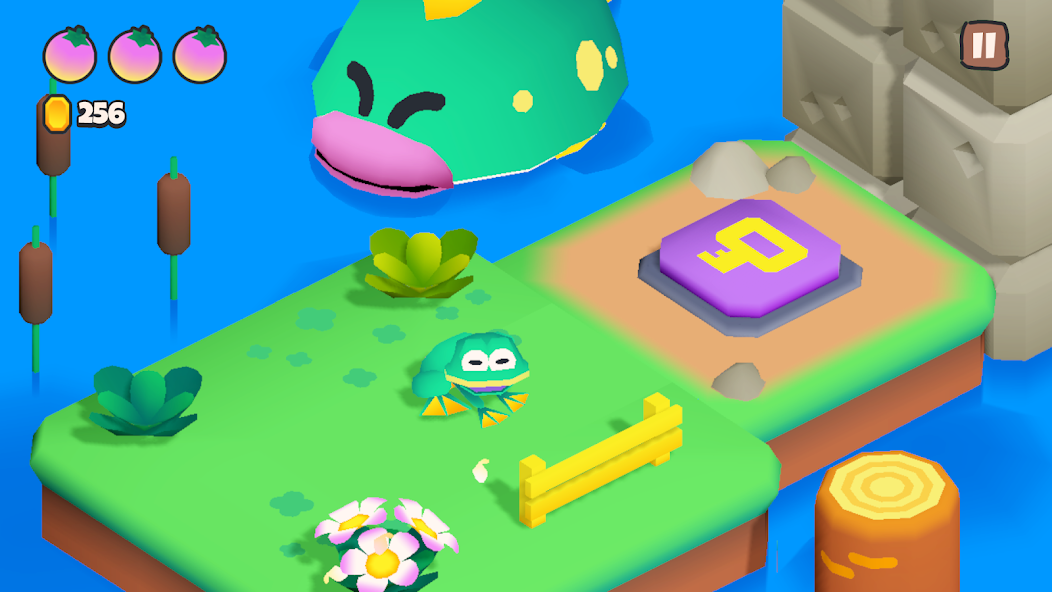 Bufo Jump, a cozy isometric 3D platformer about a frog, for iPhone and Android