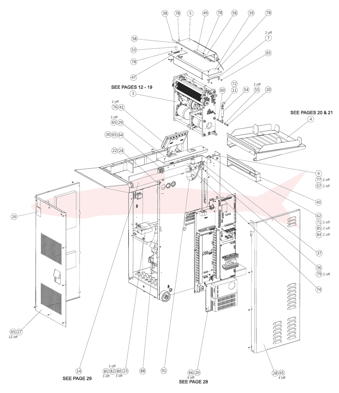 Morgana Documaster Pro 740823T Final Assembly — схема деталей, Вид 1