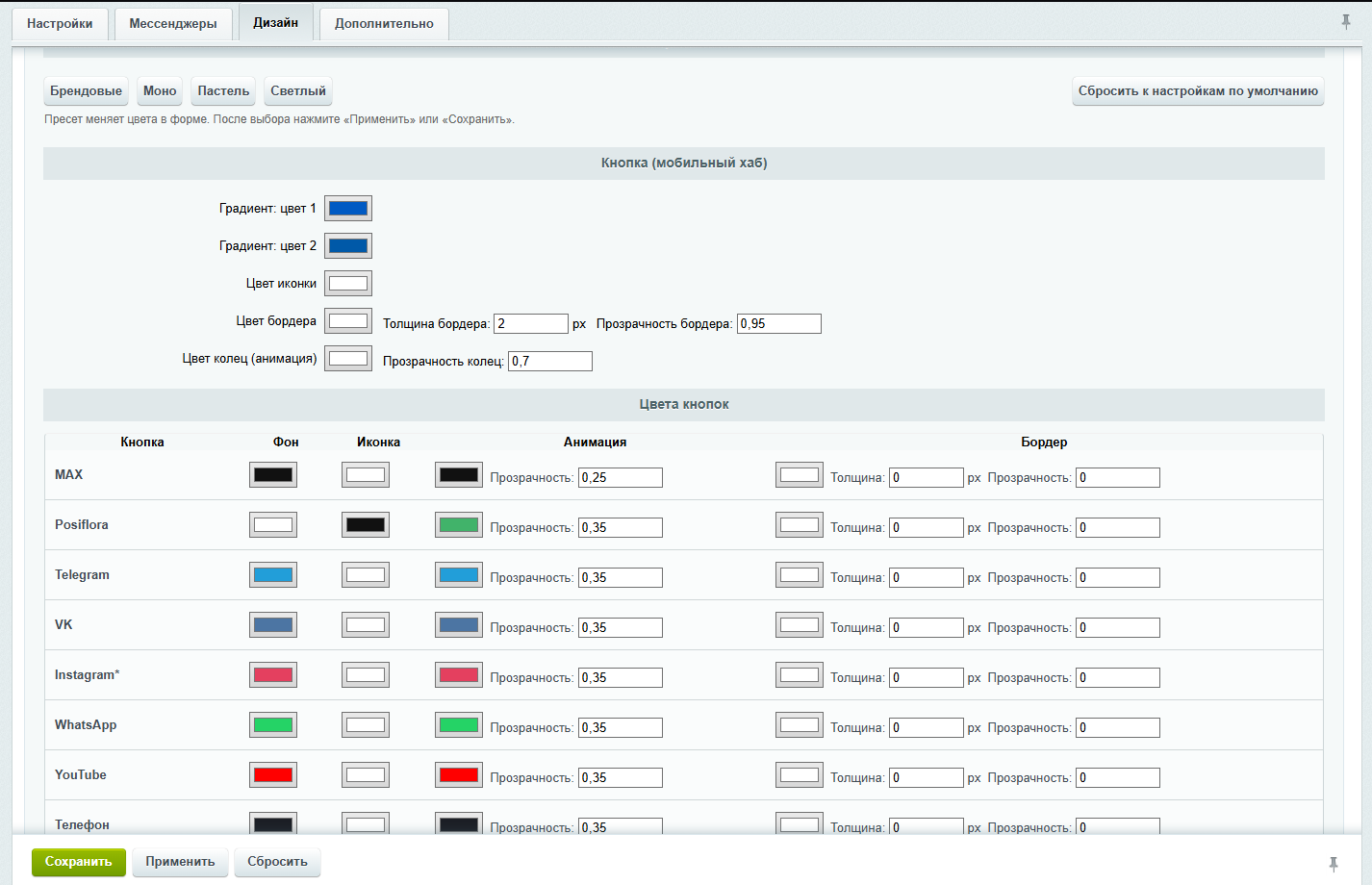 Иконки мессенджеров