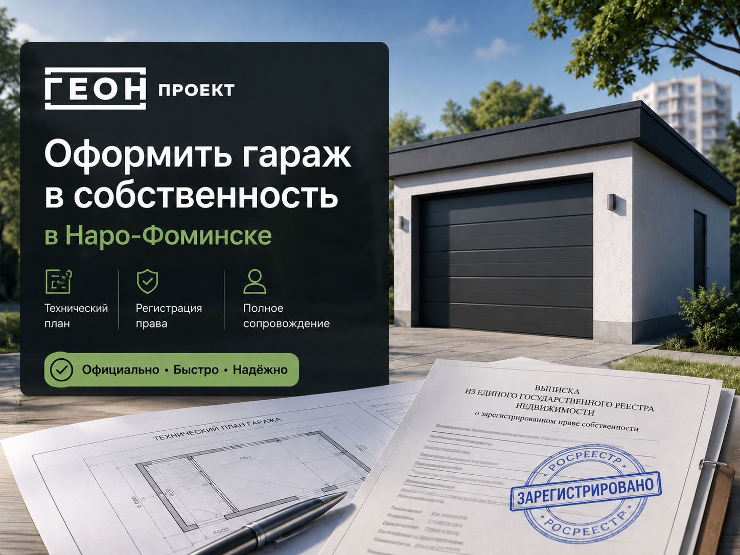 Оформление гаража в собственность в Наро-Фоминске — ГЕОН ПРОЕКТ