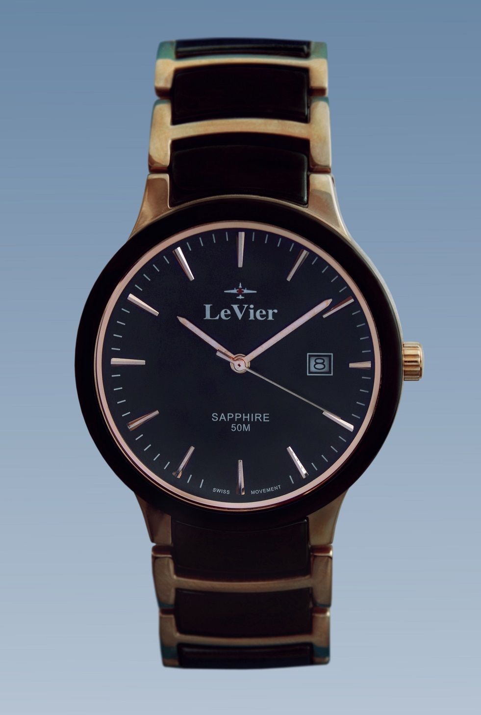 Купить Мужские керамические часы LeVier L 7509 M Bl