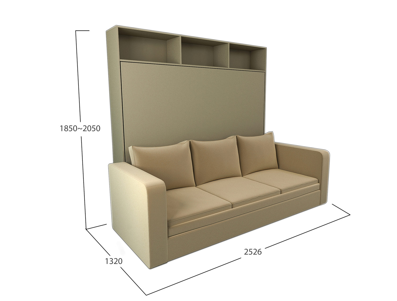 Кровать-трансформер с диваном 145 стандарт