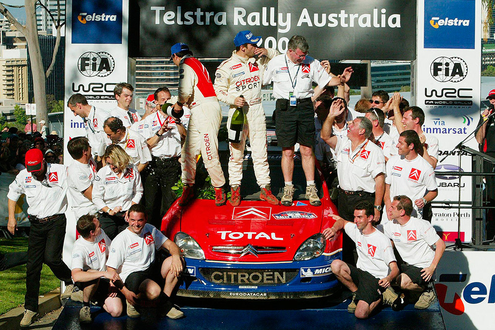 Победители ралли Австралия 2004 Себастьен Лёб и Даниэль Элена, Citroën Xsara WRC (976 DAM 78)