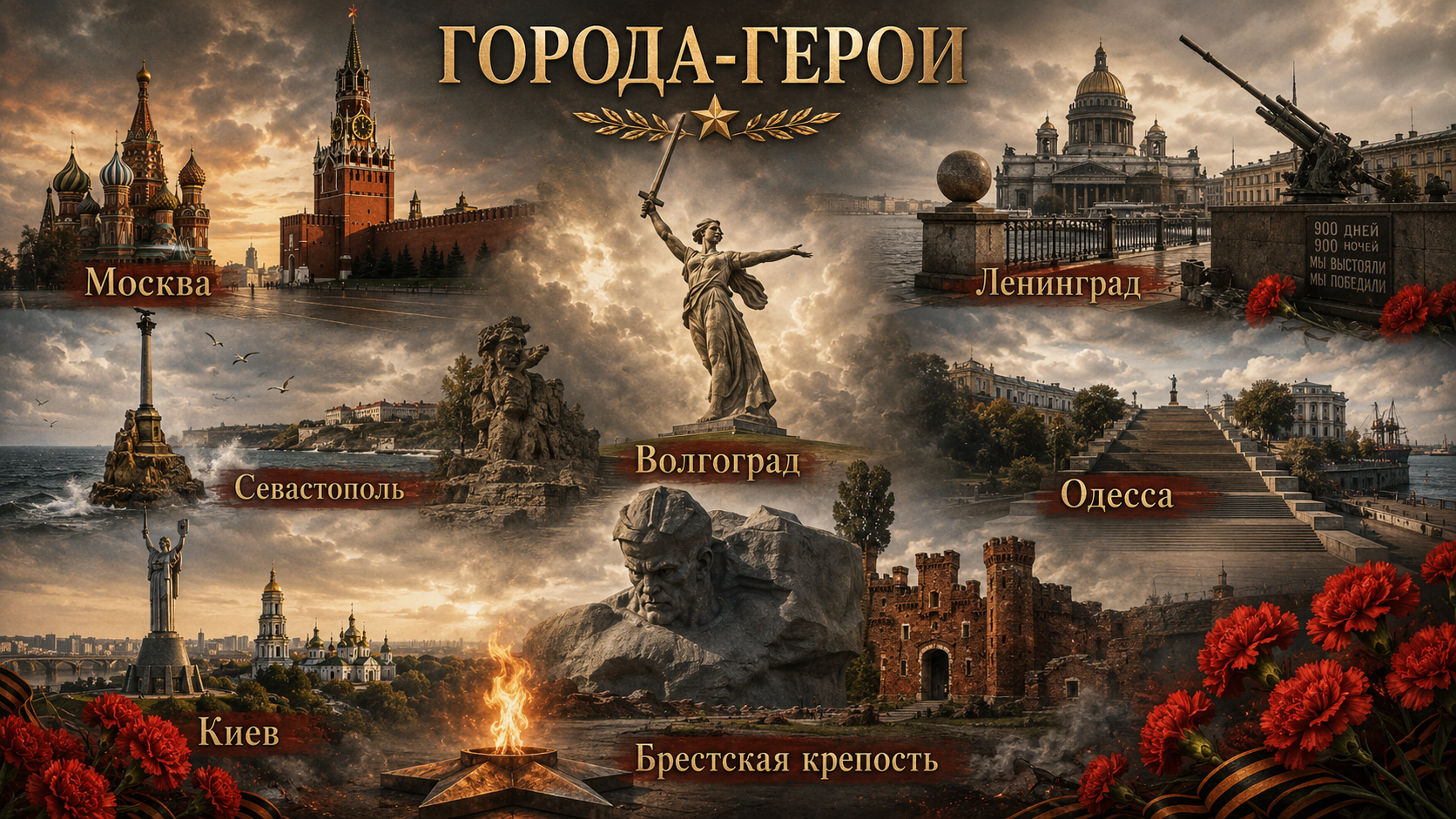 Города-герои Великой Отечественной войны и символы памяти о Победе