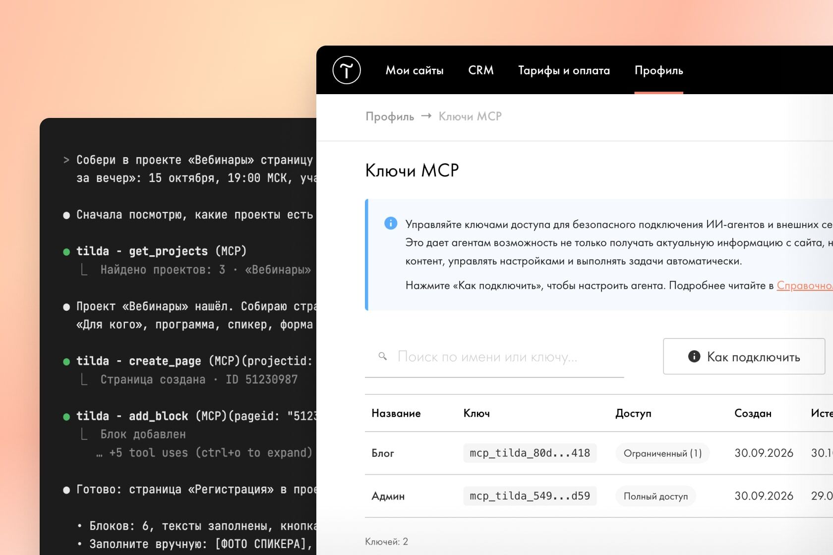 🤖 MCP-сервер: управляйте Тильдой через AI-агента