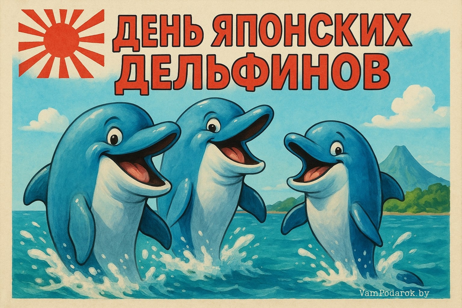 День японских дельфинов – картинка