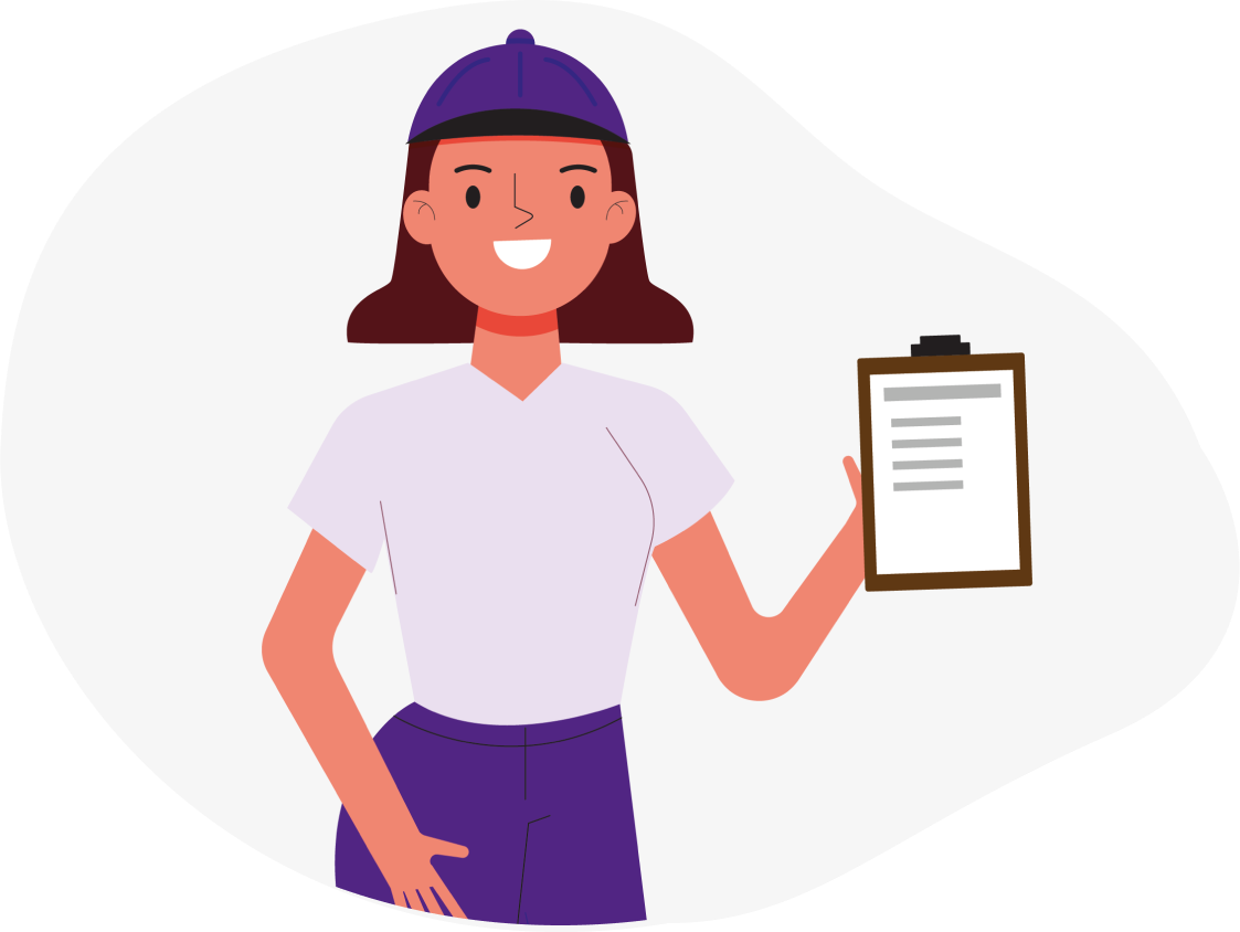 Иллюстрация девушка с планшетом