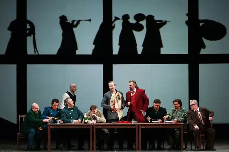 Опера Мертвые души в Большом театре, сцена из спектакля, 11 декабря 2025.