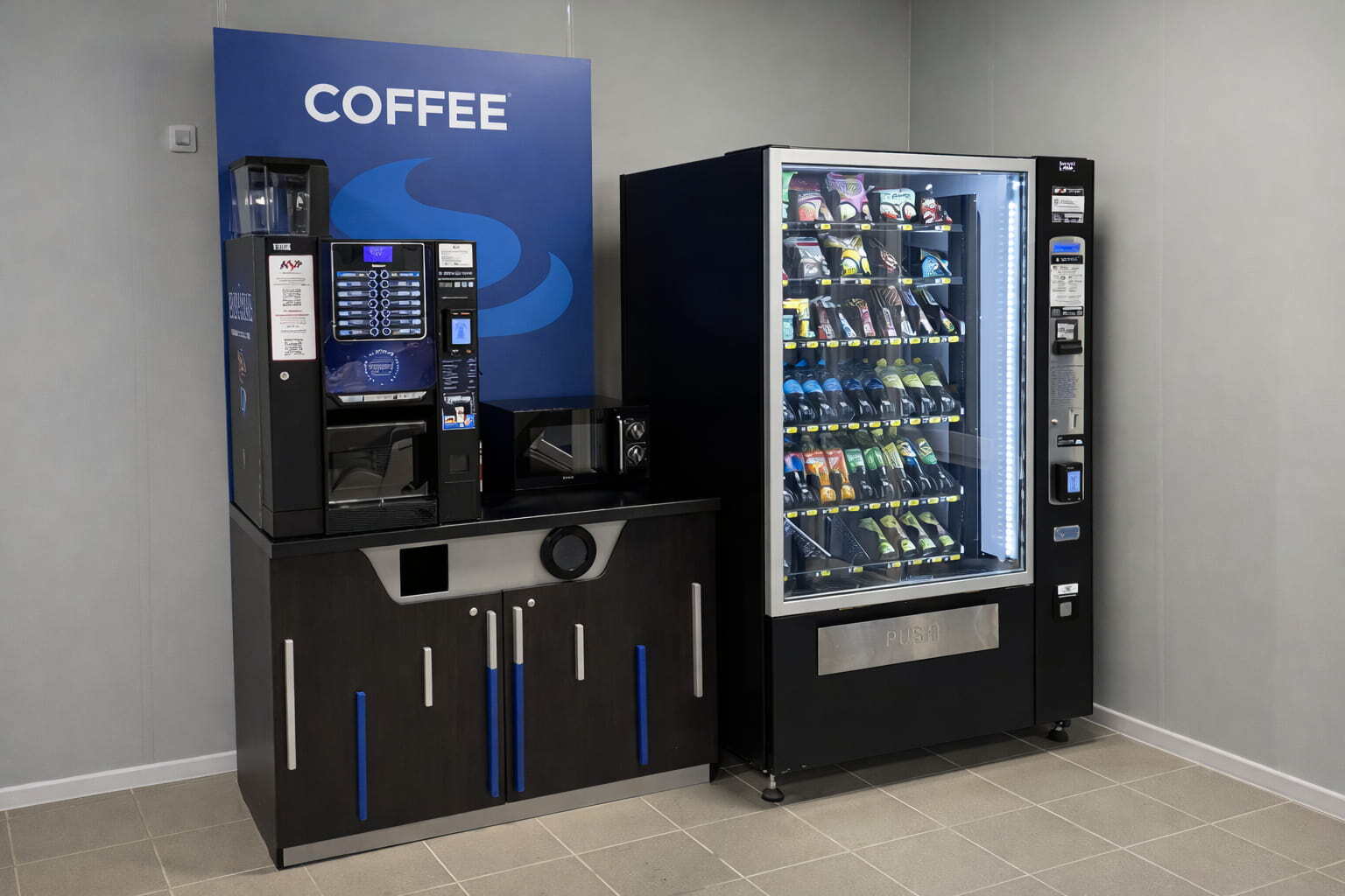 Bar à café automatisé, exigences pour la création d'un bar à café automatisé, comment démarrer un bar à café automatisé, installation d'un kiosque à café, exigences pour un kiosque à café intelligent, coût d'un bar à café automatisé, installation d'un dis