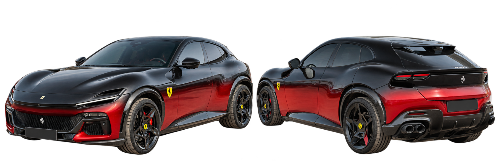 Ferrari Purosangue: вид спереди в три четверти, без госномера