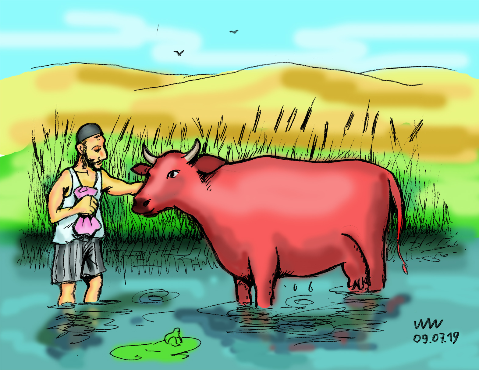 Недельная глава Вайигаш - рисунок художника Йосифа Лихтарева