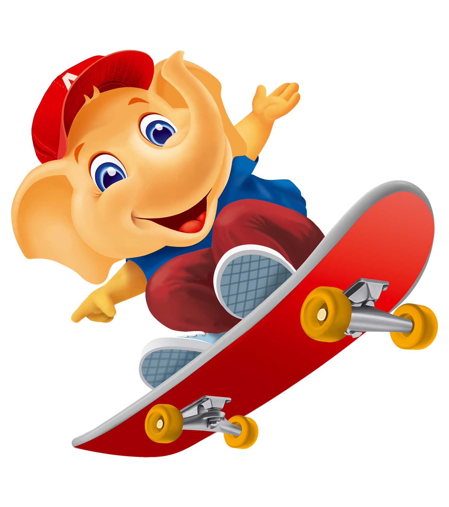 слоненок Ломтишка на скейте