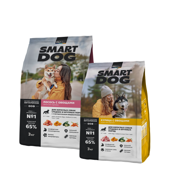 Два сухих корма Smart Dog