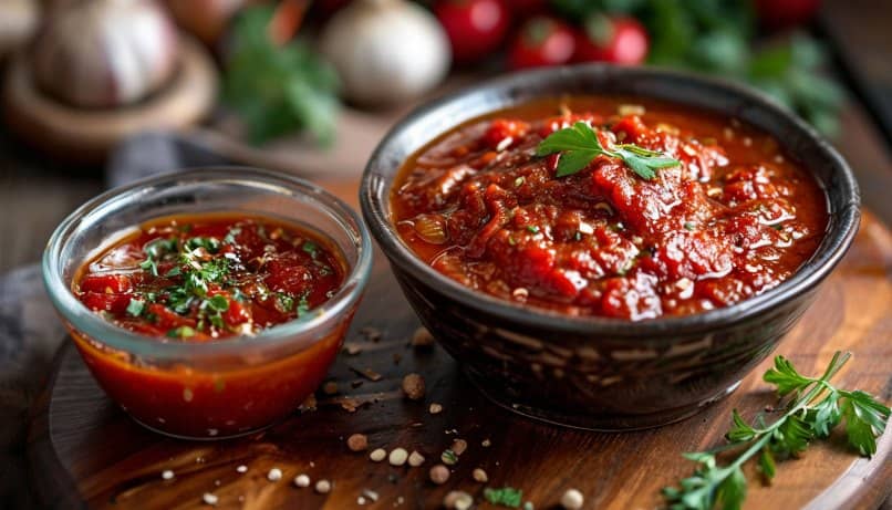 соус с кинзой и томатной пастой