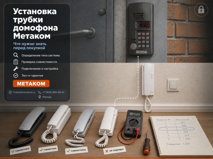 Установка трубки домофона Метаком — что нужно знать перед покупкой