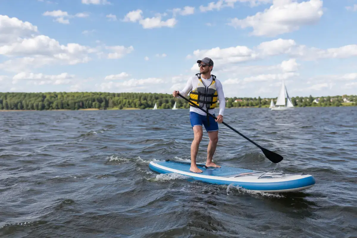 Даунвинд на SUP по Заславскому водохранилищу