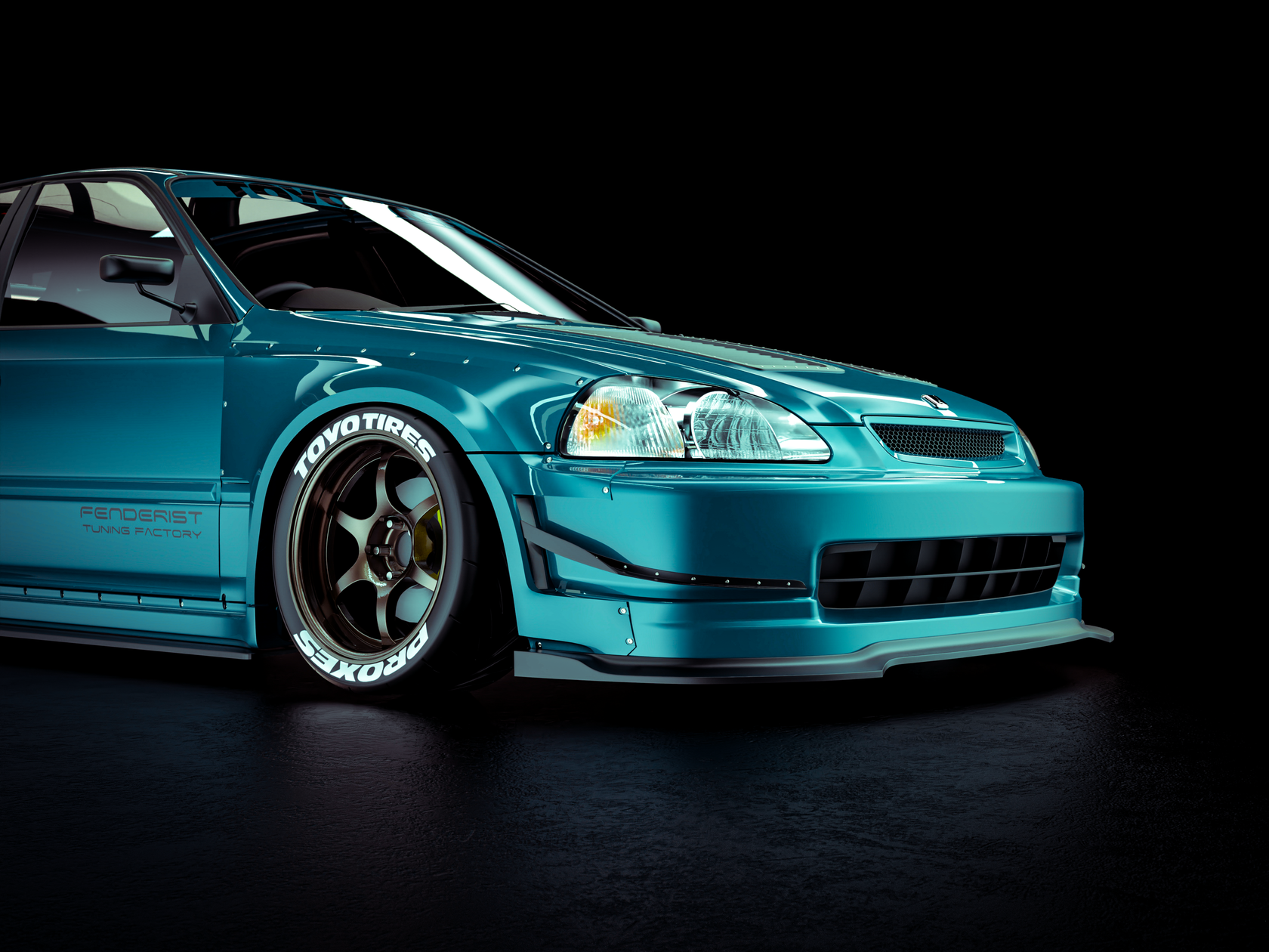 Fender Flares set / WIDE BODY KIT Honda Civic SEDAN 9698