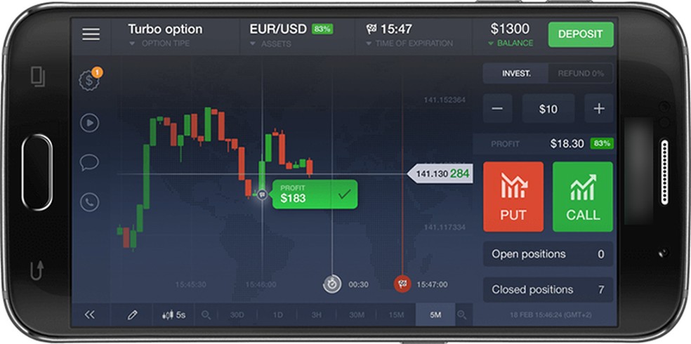 iq option comercio móvil